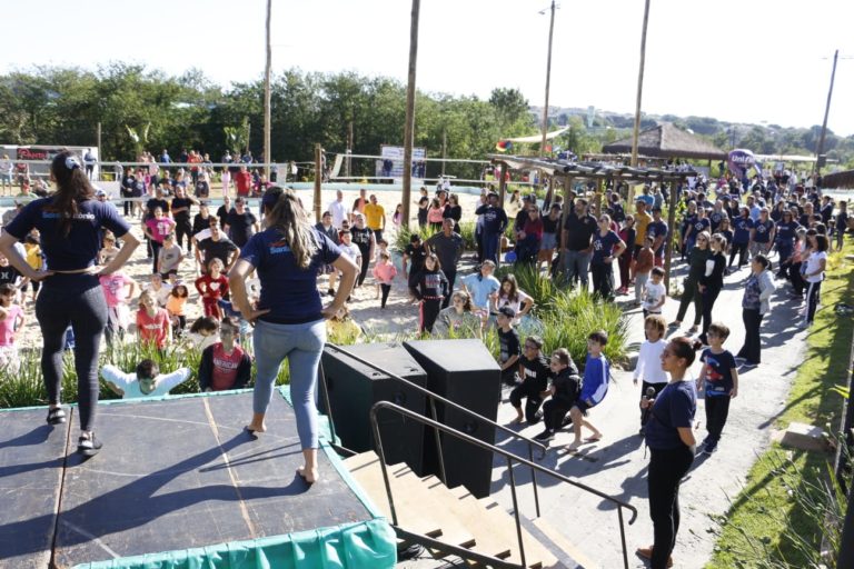 Famílias participaram muitas atividades esportivas e recreativas